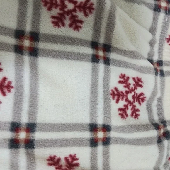 Disney Fleece Pajama Pants Plaid‎ Snowflake Cozy Lounge Bottoms Size M - Picture 2 of 5